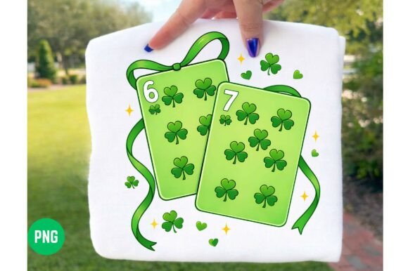 Download Lucky Shamrock Playing Card 6 7 PNG - Premium Resources