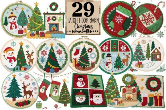 Download Latch Hook Yarn Christmas Sublimation - Premium Resources